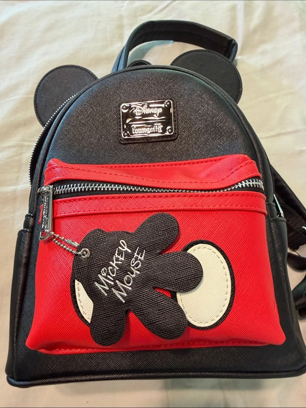 Loungefly Disney Mickey Mouse Black and Red Mini Backpack